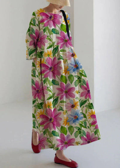 NOVA - LOSSE JURK MET GROTE BLOEMENPRINT