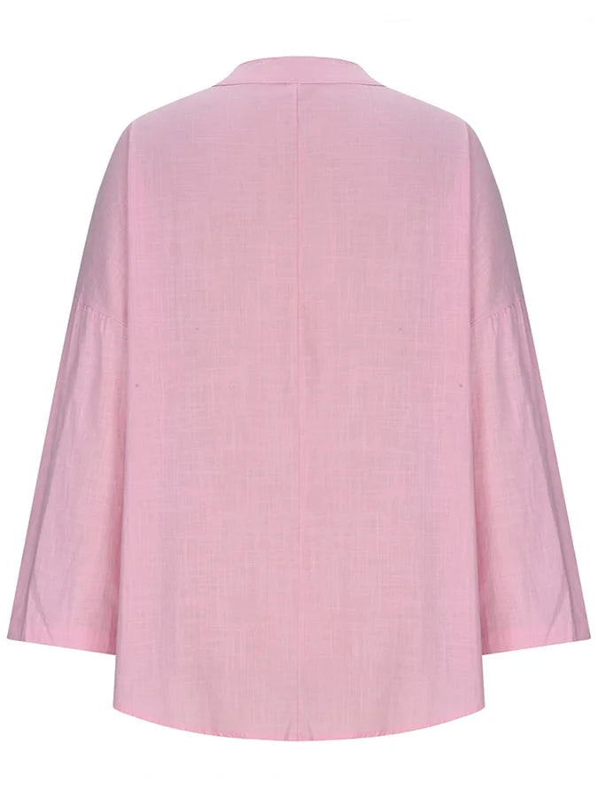Lina – Losvallend strandshirt met lange mouwen