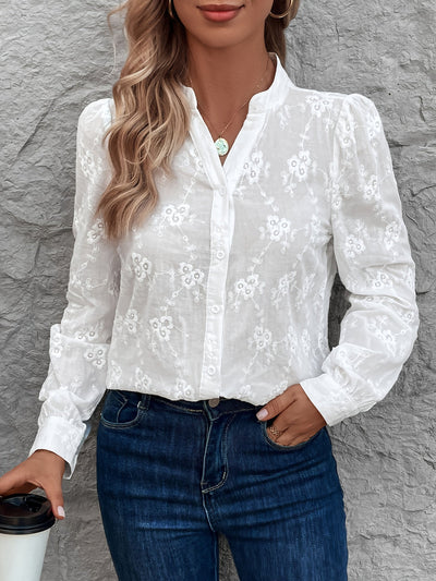 AMÉLIE™ Geborduurde Katoenen Blouse