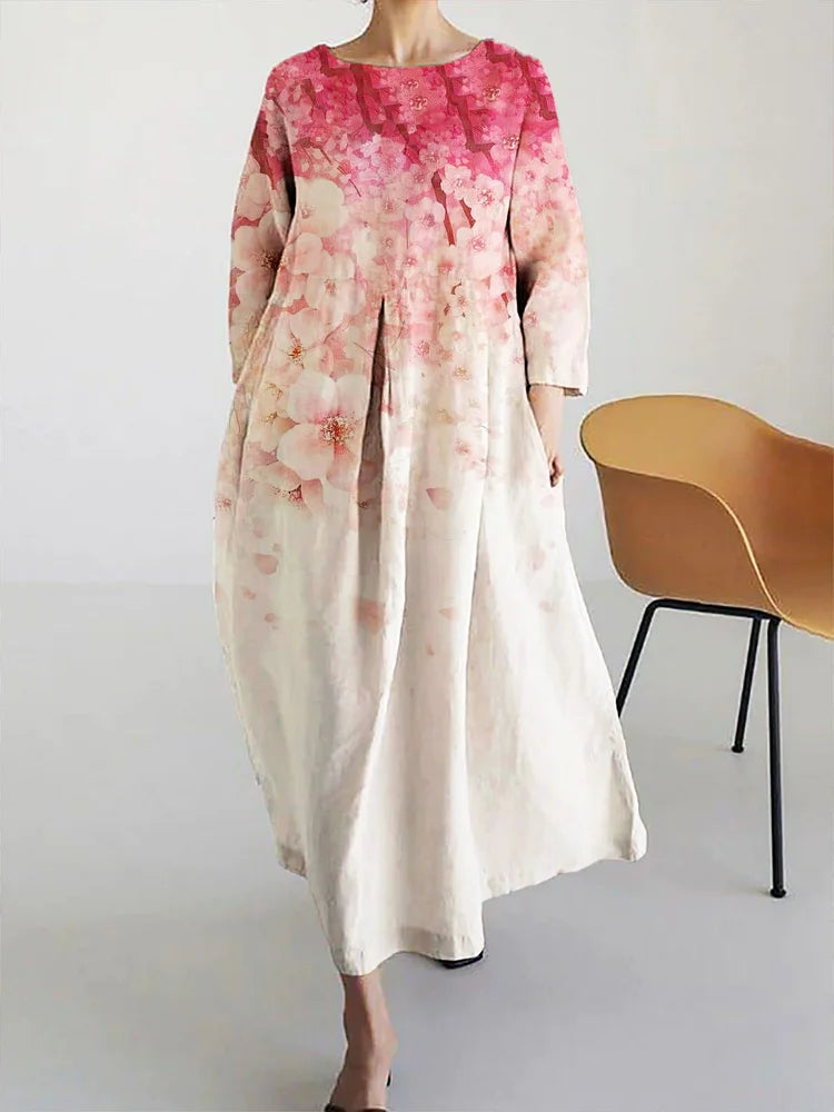 IVY - NATUURLIJKE PRINT MAXI JURK