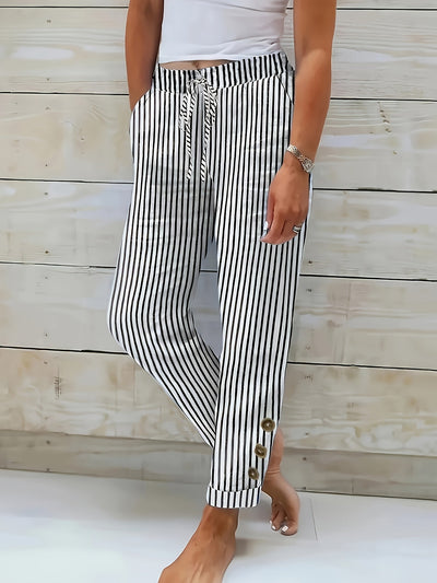 Raquelle™ - Casual Gestreepte Broek