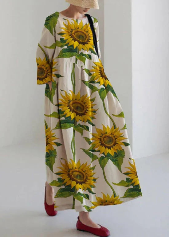 NOVA - LOSSE JURK MET GROTE BLOEMENPRINT