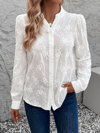 AMÉLIE™ Geborduurde Katoenen Blouse