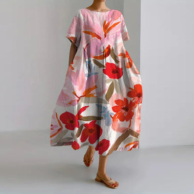 LEA - BLOEMENPRINT V-HALS JURK