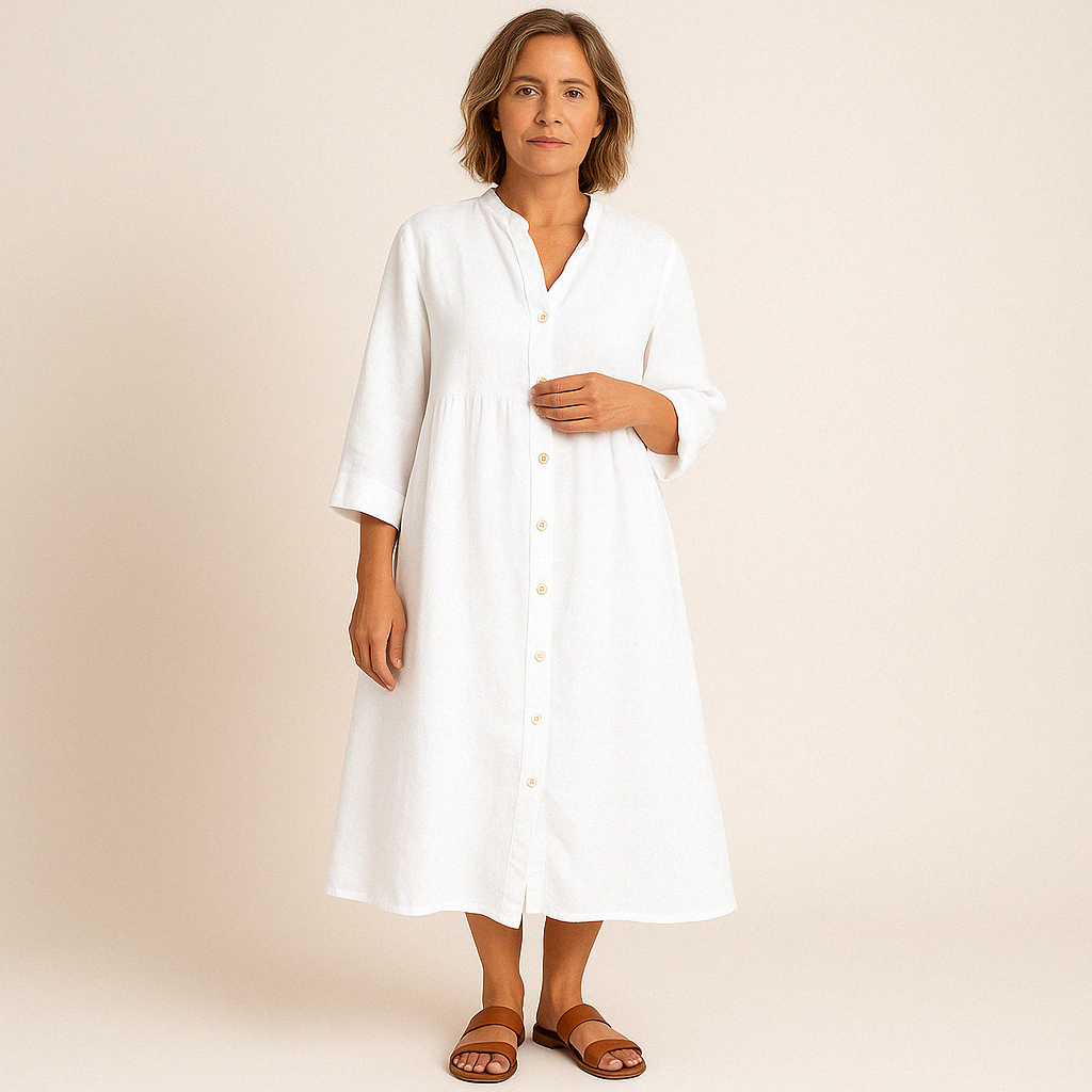 Johana - Katoenen en Linnen Shirtjurk