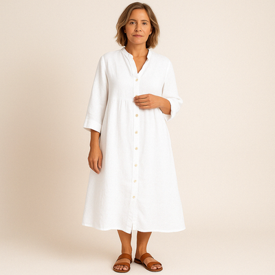Johana - Katoenen en Linnen Shirtjurk