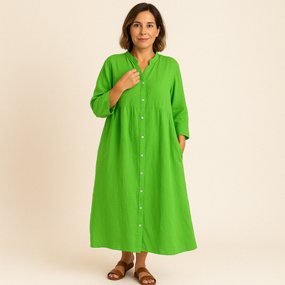 Johana - Katoenen en Linnen Shirtjurk
