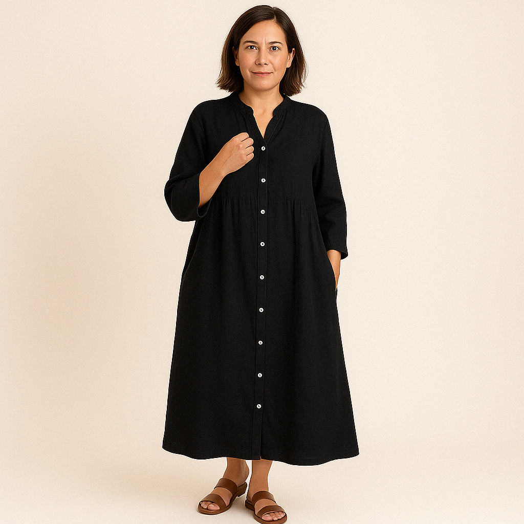 Johana - Katoenen en Linnen Shirtjurk
