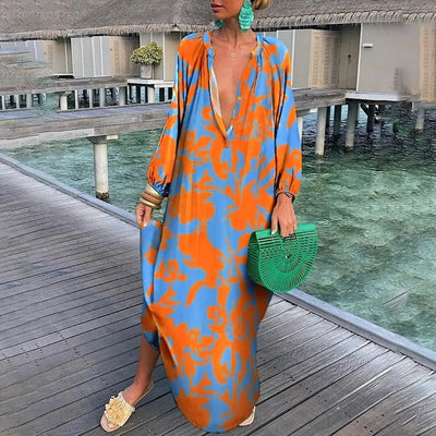 Vera – Abstracte Kaftan Jurk