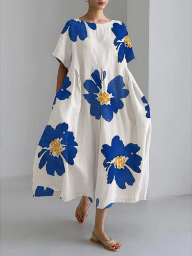 TALIA - LOSSE JURK MET FIJNE BLOEMENPRINT