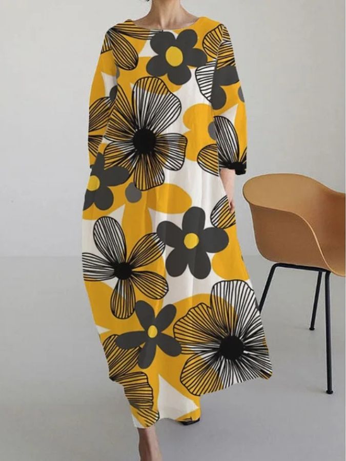 JUNE - ZACHTE BLOEMENPRINT V-HALS JURK