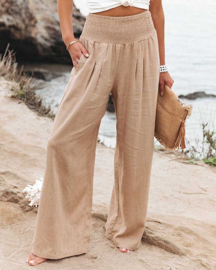 Aileen™ - Strand Brede Pijpen Broek