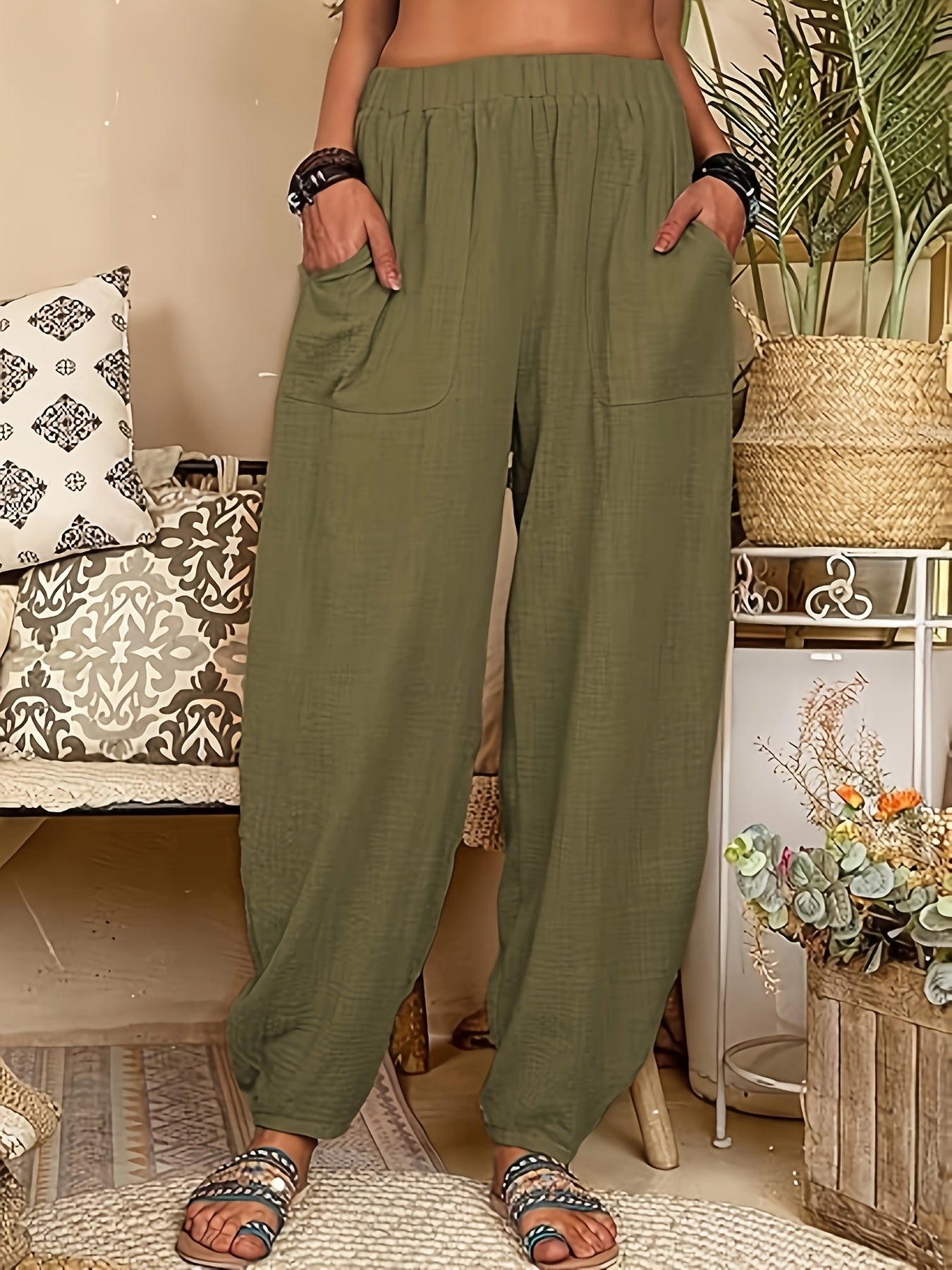 NOÉMIE™ Relaxte Linnen Broek