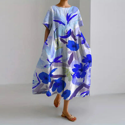 LEA - BLOEMENPRINT V-HALS JURK