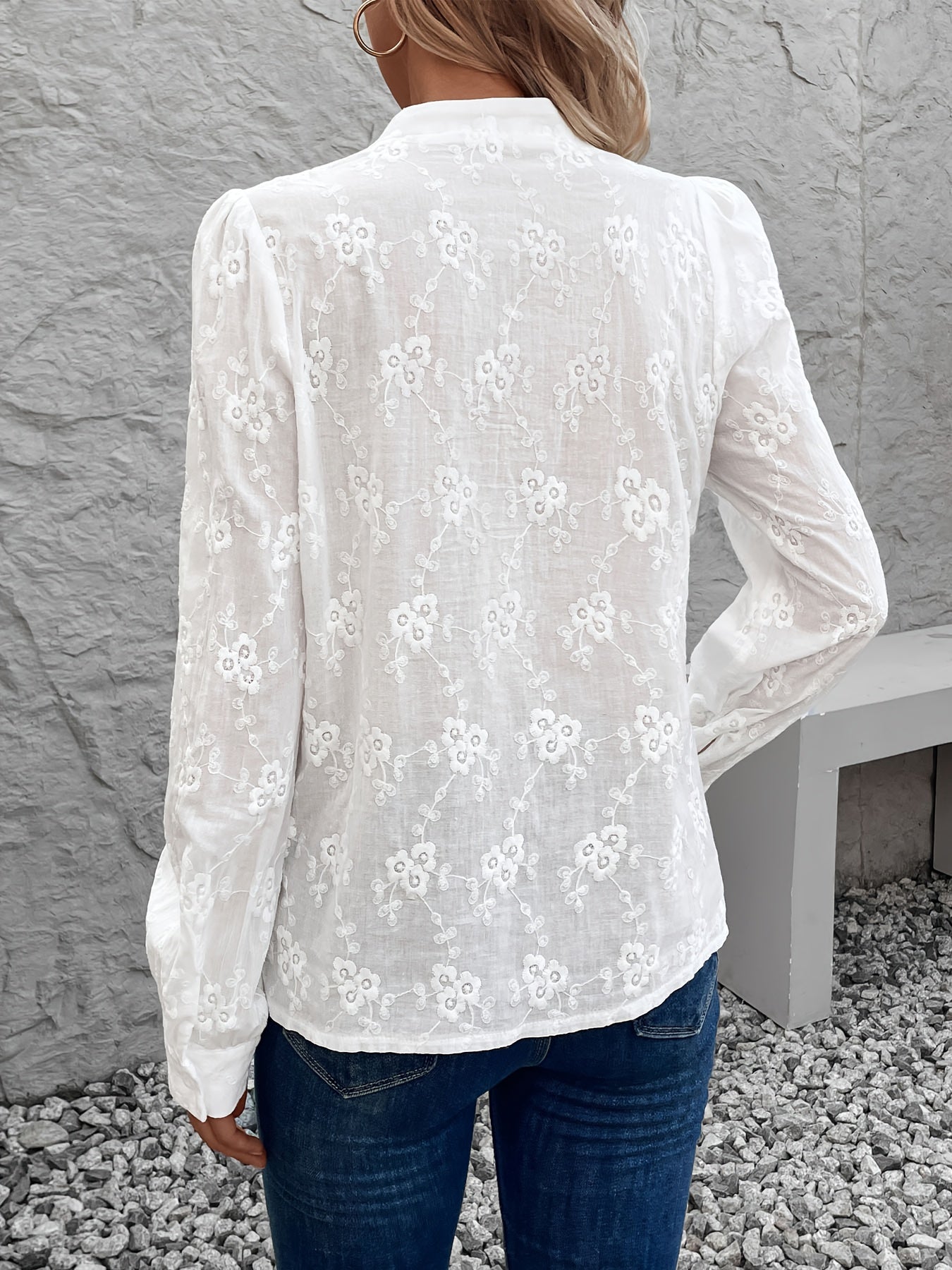 AMÉLIE™ Geborduurde Katoenen Blouse