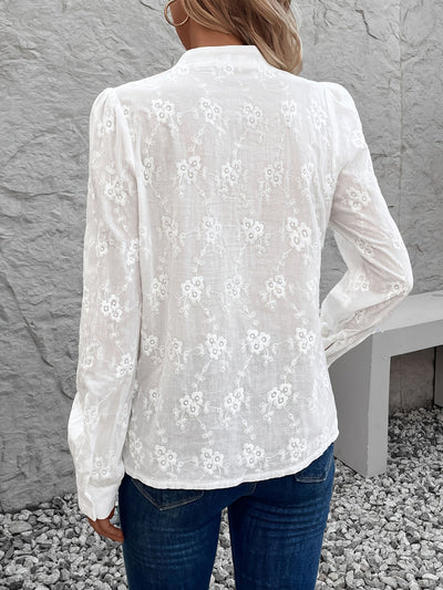 AMÉLIE™ Geborduurde Katoenen Blouse