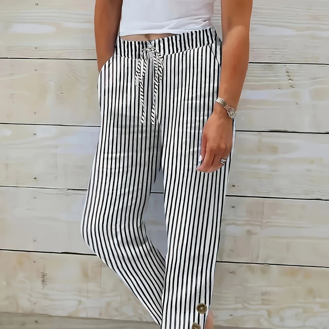 Raquelle™ - Casual Gestreepte Broek