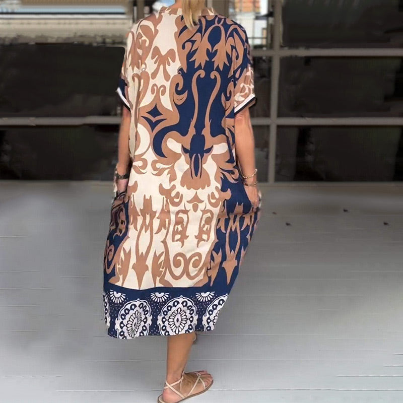 Bente™ - Midi Jurk met Elegante Print