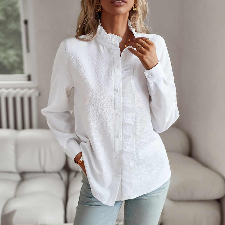 Lisbeth™ | Mouwloze Blouse met Knoopkraag